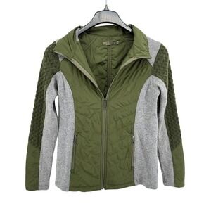 Prana Zinnia Wool Blend Womens Small Pre-Owned‎ Quilted Green Zip Front Jacket